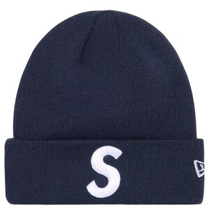 Supreme x New Era S Logo Beanie (Navy)